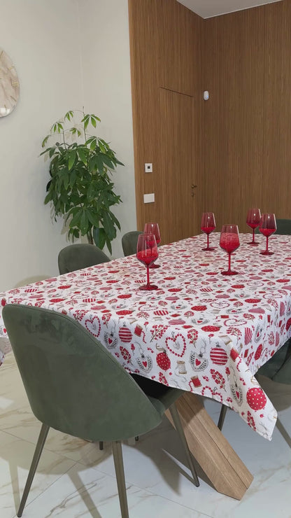 TOVAGLIA VINGI ANTIMACCHIA NATALIZIA FANTASIA '' CUORE''